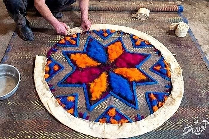 نمدمالی از صنایع دستی شیراز نمدمالی